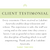 Client Testimonial