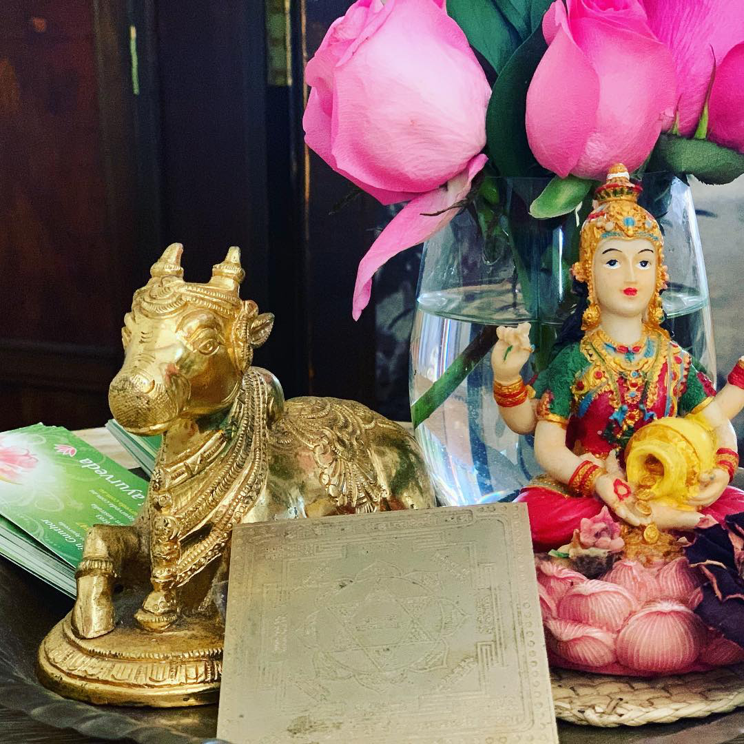 Goddess Lakshmi and Nandi