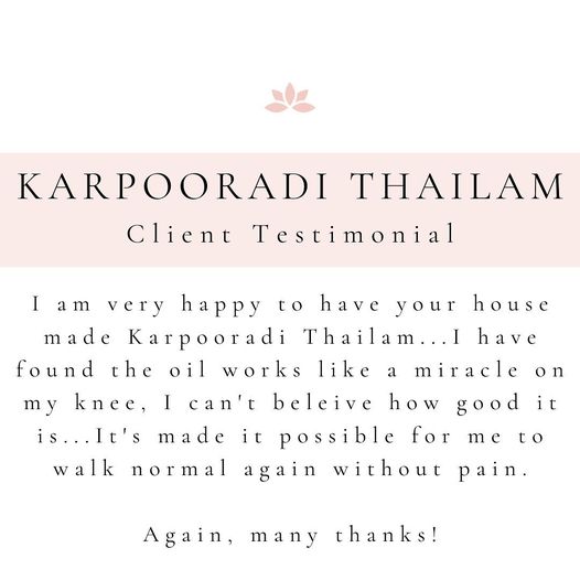 Karpooradi Testimonial