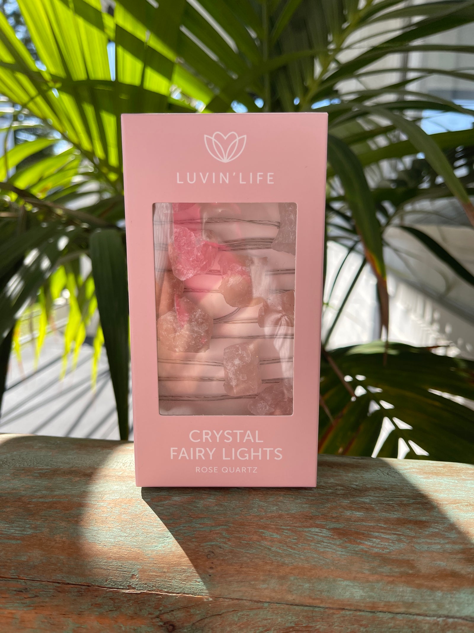 Crystal Fairy Lights - Rose Quartz